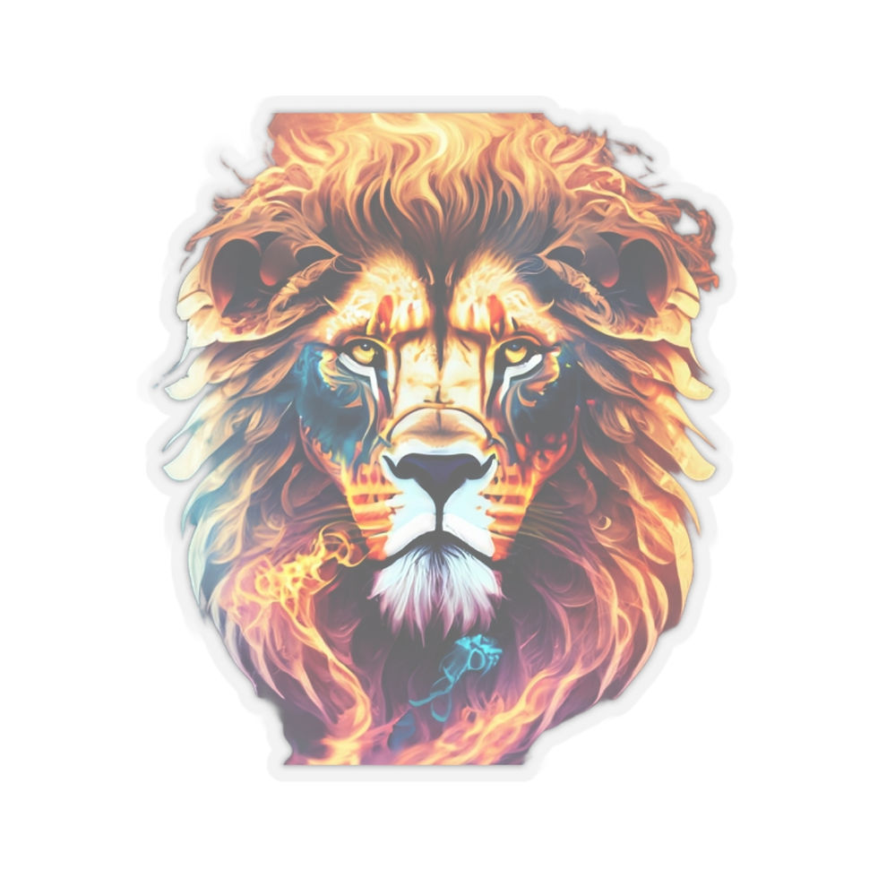 Thumbnail: Confident King (Leo) Kiss-Cut Stickers
