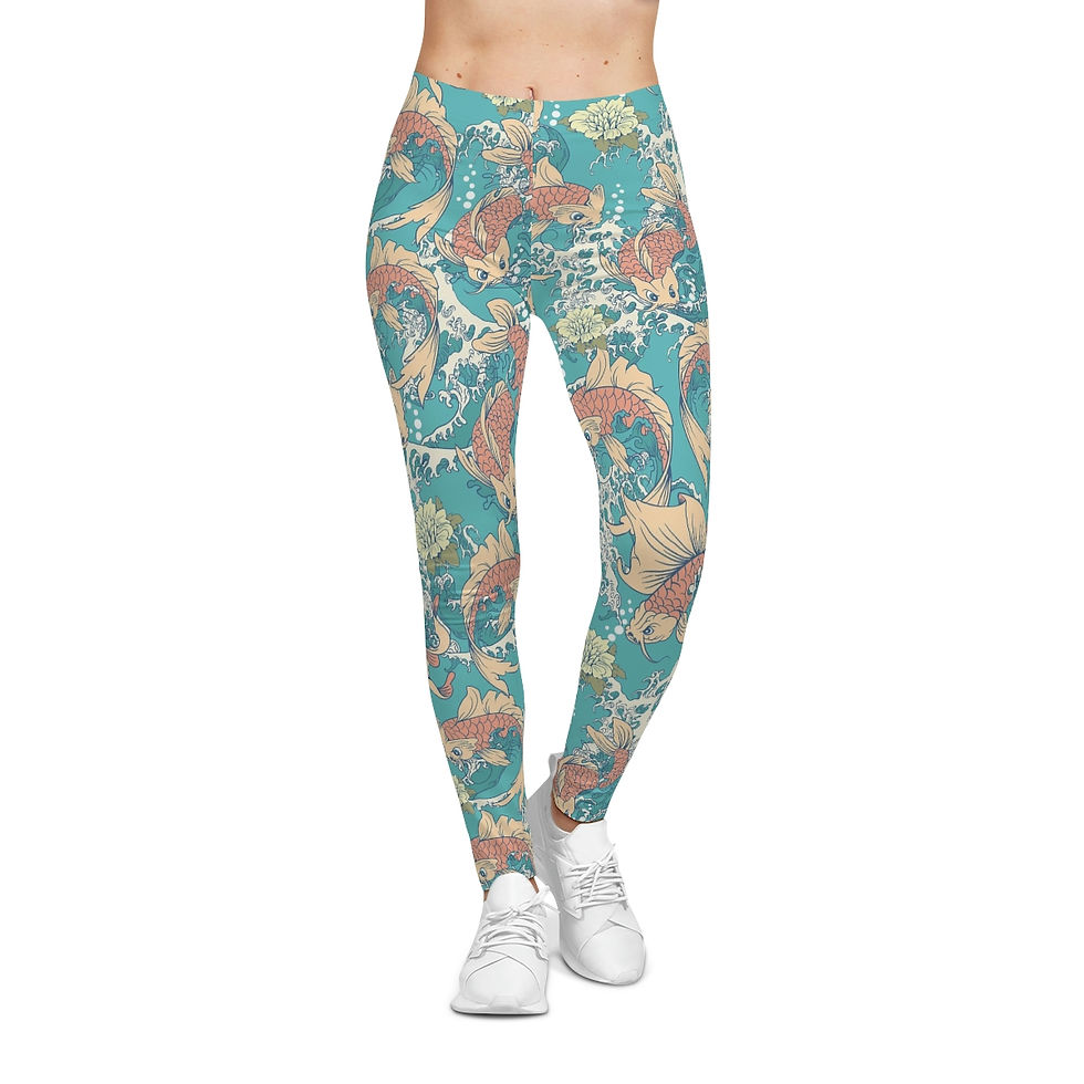 Thumbnail: "Don't Be Koi" Pattern Women's Casual Leggings