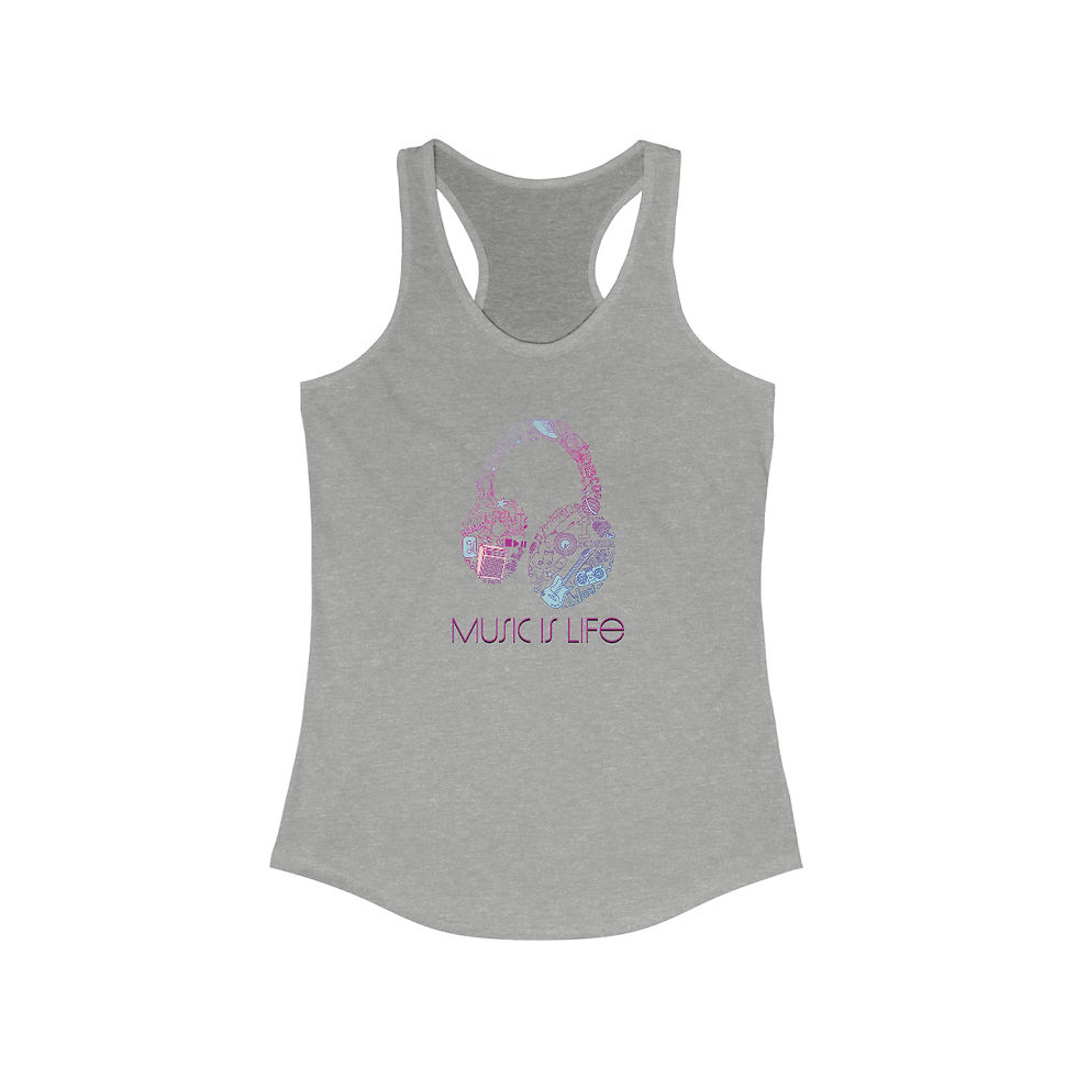 Thumbnail: Music is Life Women's Ideal Racerback Tank