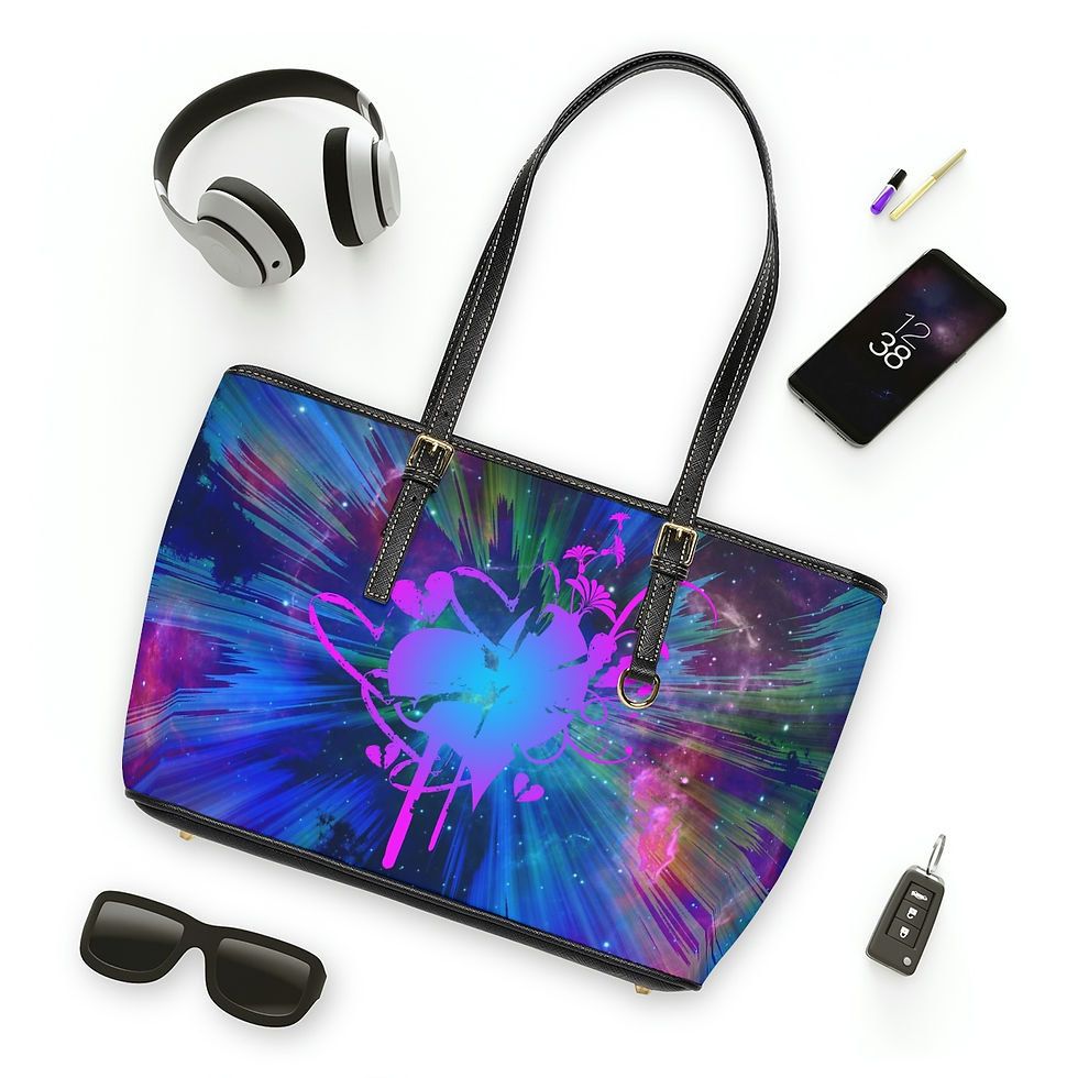 Thumbnail: "The Rare Heart" Rosebud Graphics PU Leather Shoulder Bag