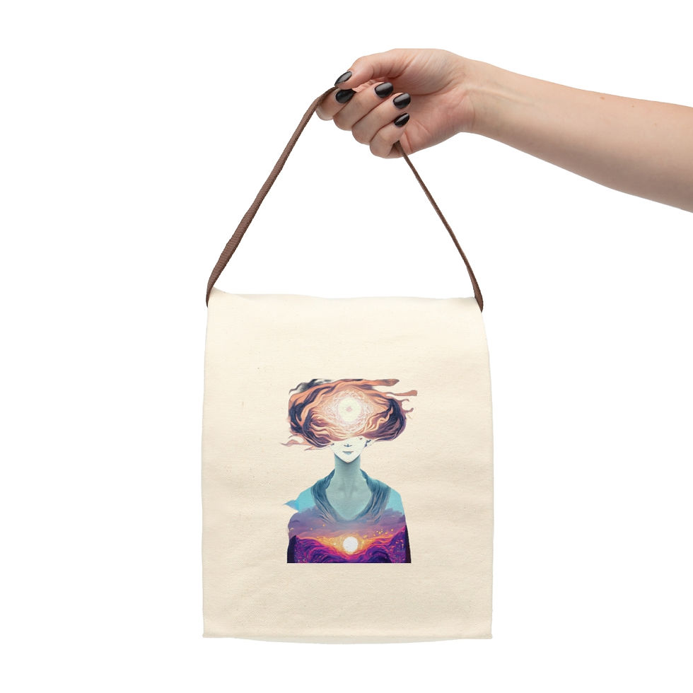 Thumbnail: Mind Unraveled Canvas Lunch Bag With Strap