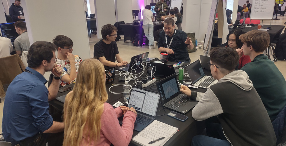 Karel Jedlička interacting with students