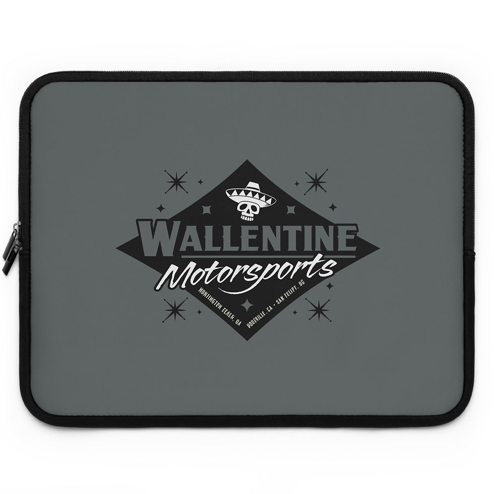 Thumbnail: Motorsports Laptop Sleeve — "Wallentine Motorsports" Vintage Racing Logo