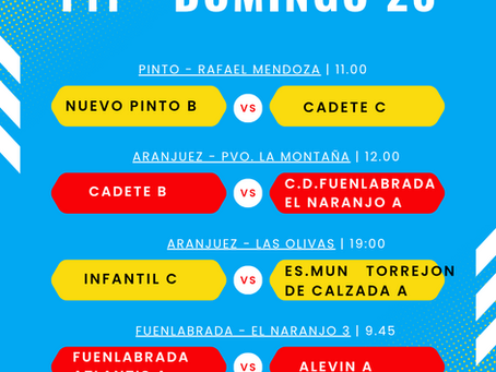 PROGRAMACION DE LIGA 27/28 SEPT