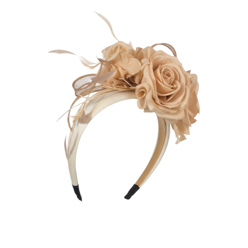 Madeleine chapeau cérémonie rose poudré