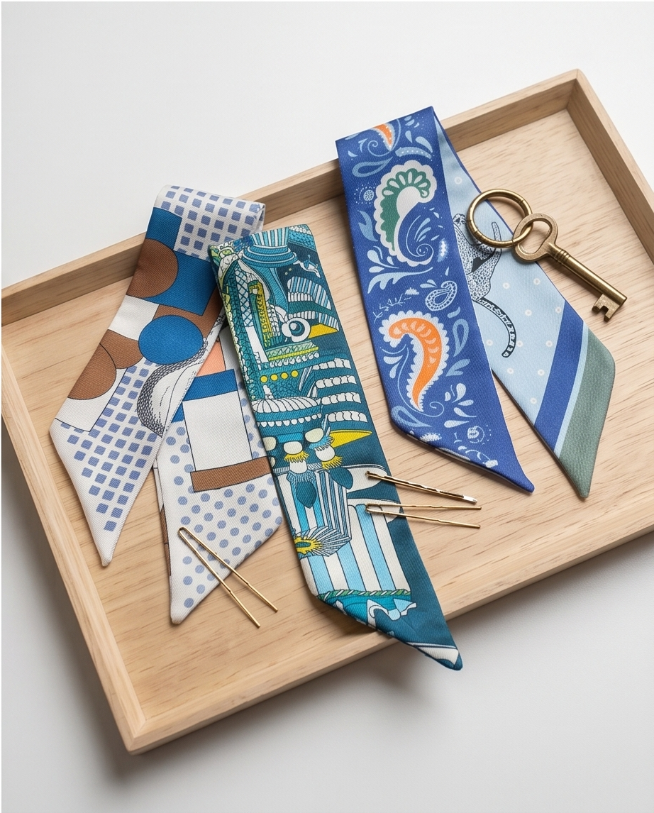lot de 3 mini twills Audace tonalité bleu Maison Fitzgerald