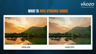 HDR ON vs HDR OFF comparison demonstrating enhanced dynamic range.