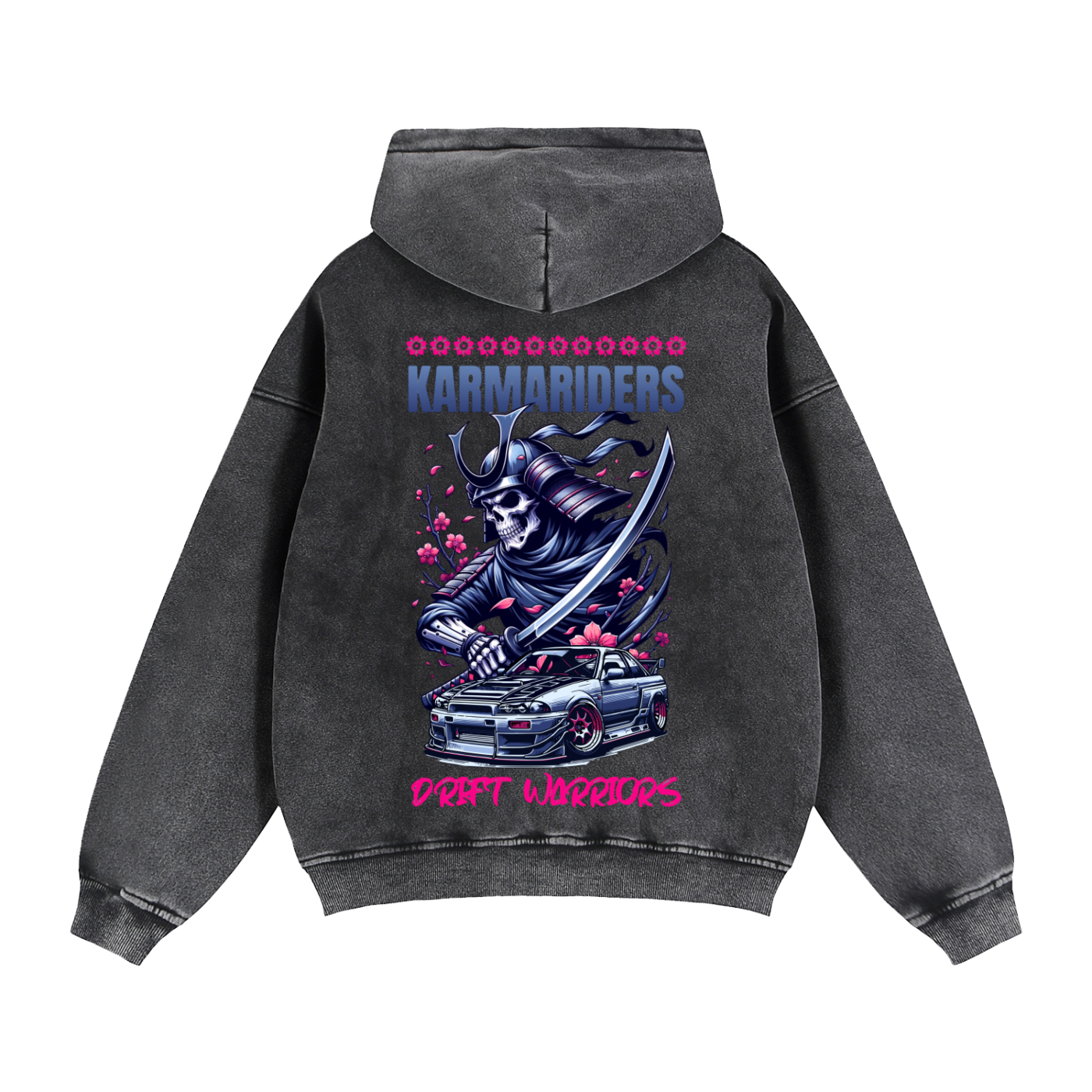 Karma Riders Sakura Drift Warrior Zip Fleece Hoodie
