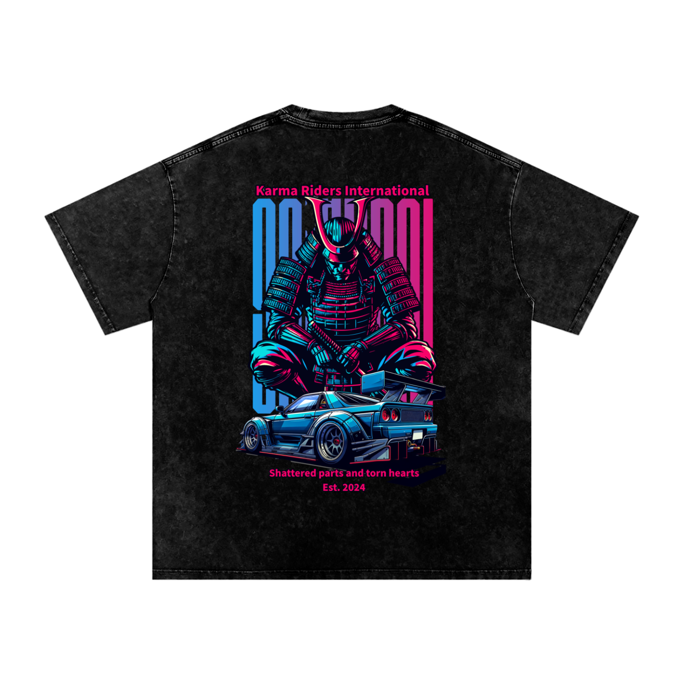 Karma Riders Neon Samurai Tee