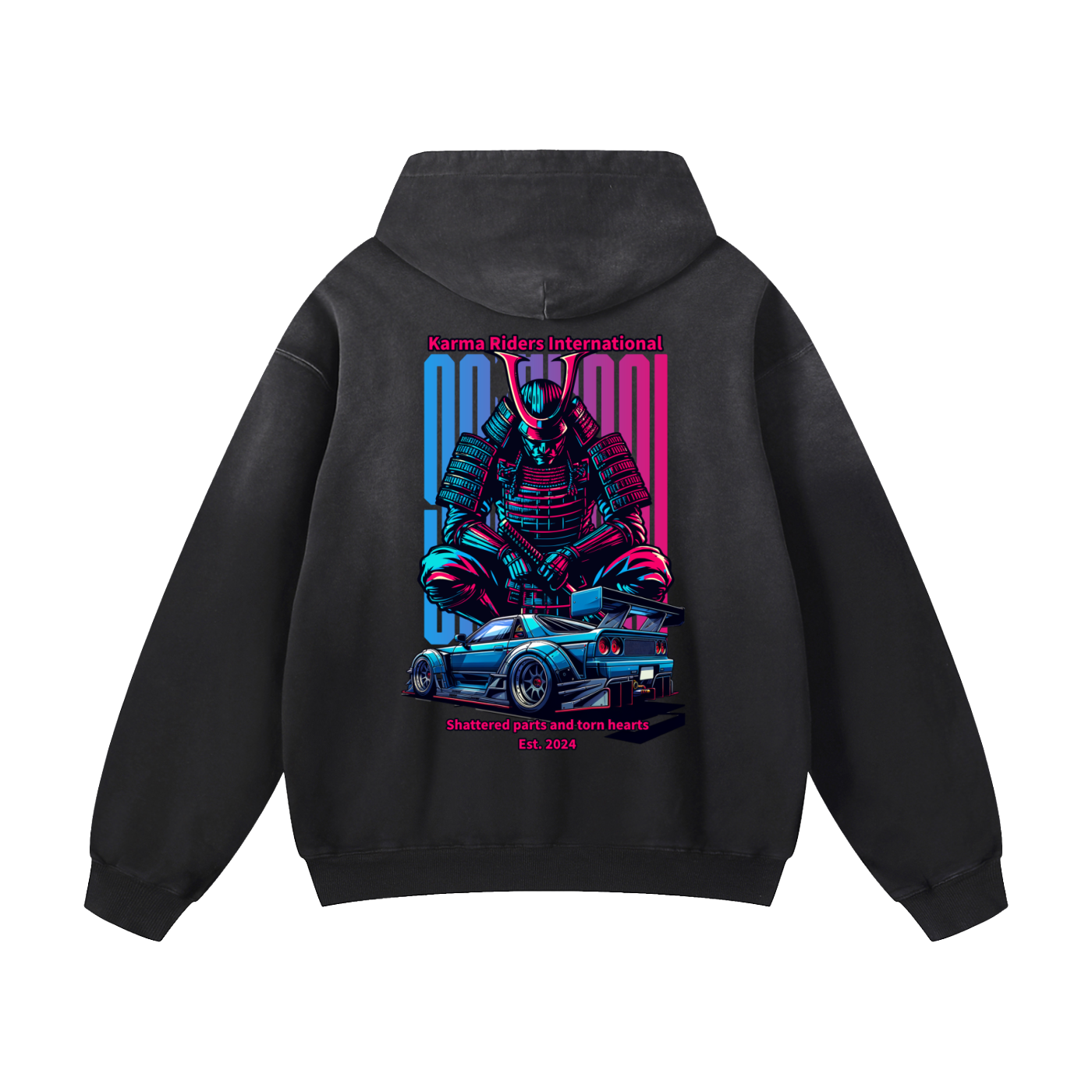 Karma Riders Neon Samurai Hoodie