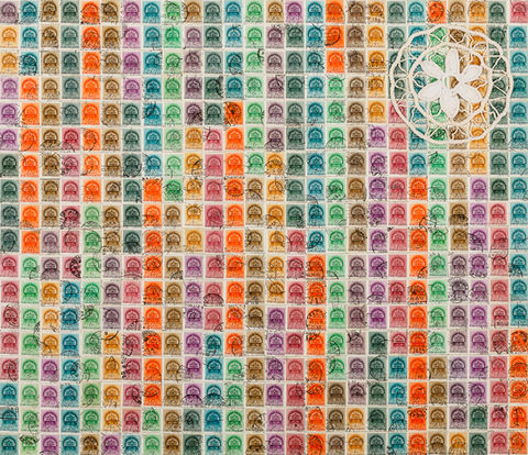 Postcard with embroidery