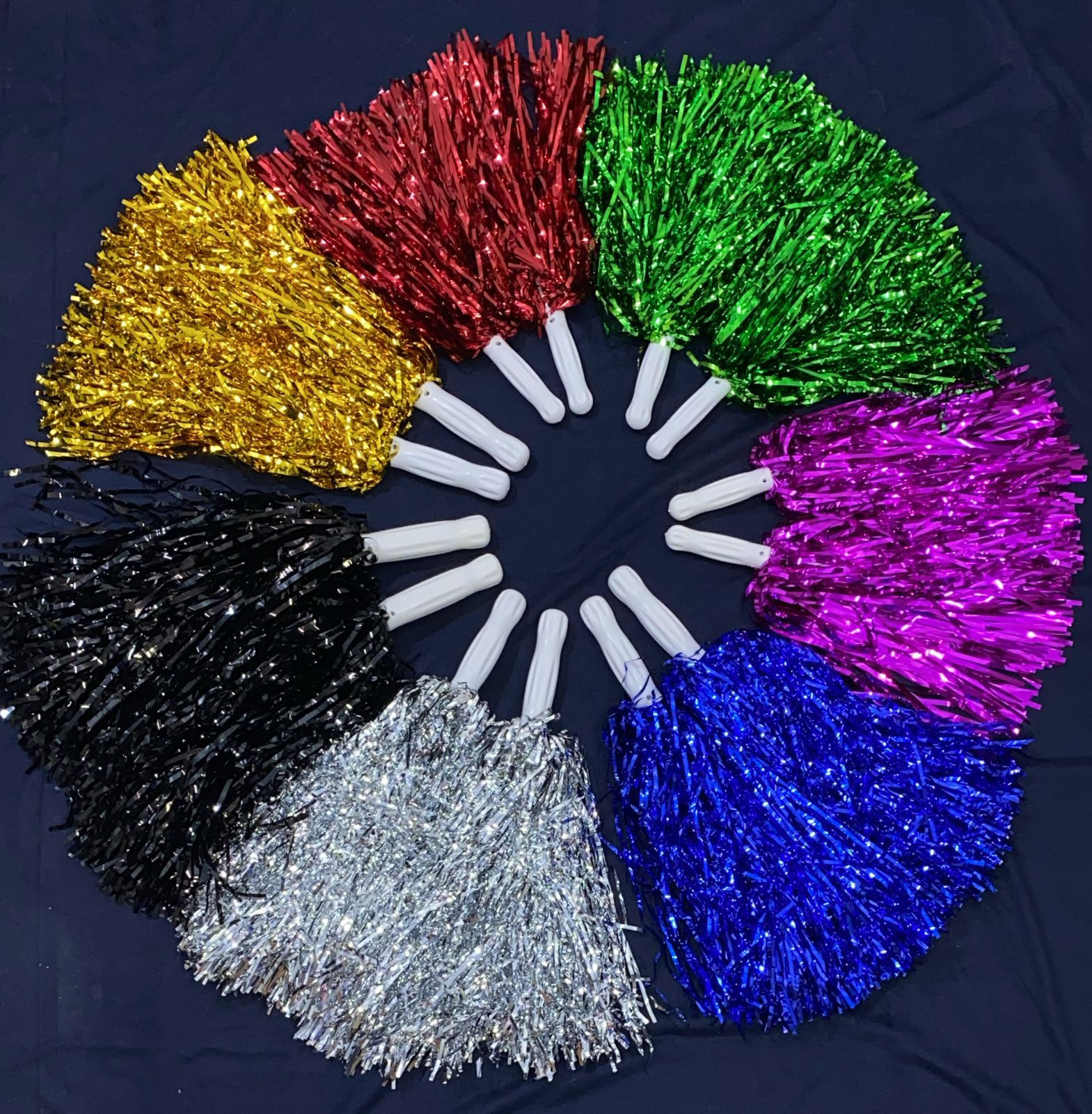 Pompom líder de torcida cores diversas acessório fantasia