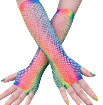 Miniatura: Luva arrastão longa - Punk Rock Gótica Carnaval fantasia