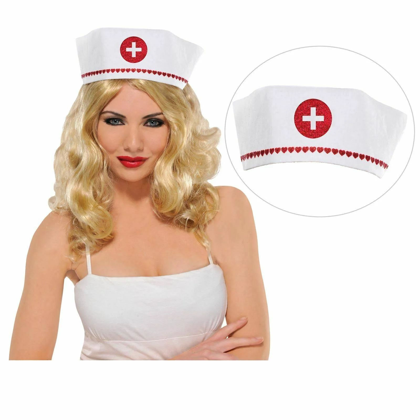 Tiara/acessório de cabeça enfermeira fantasia