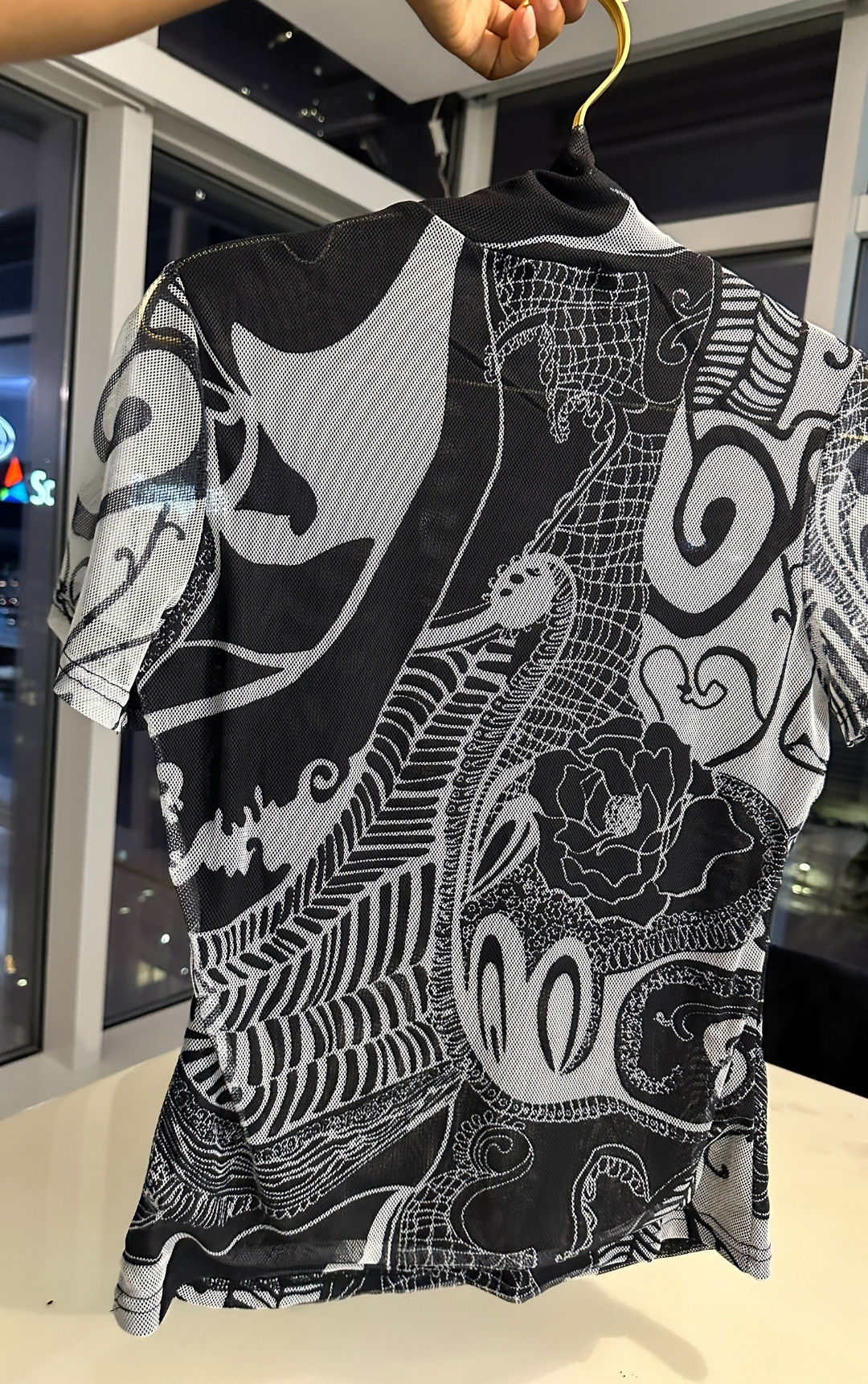 Kolandale Black Mesh Top