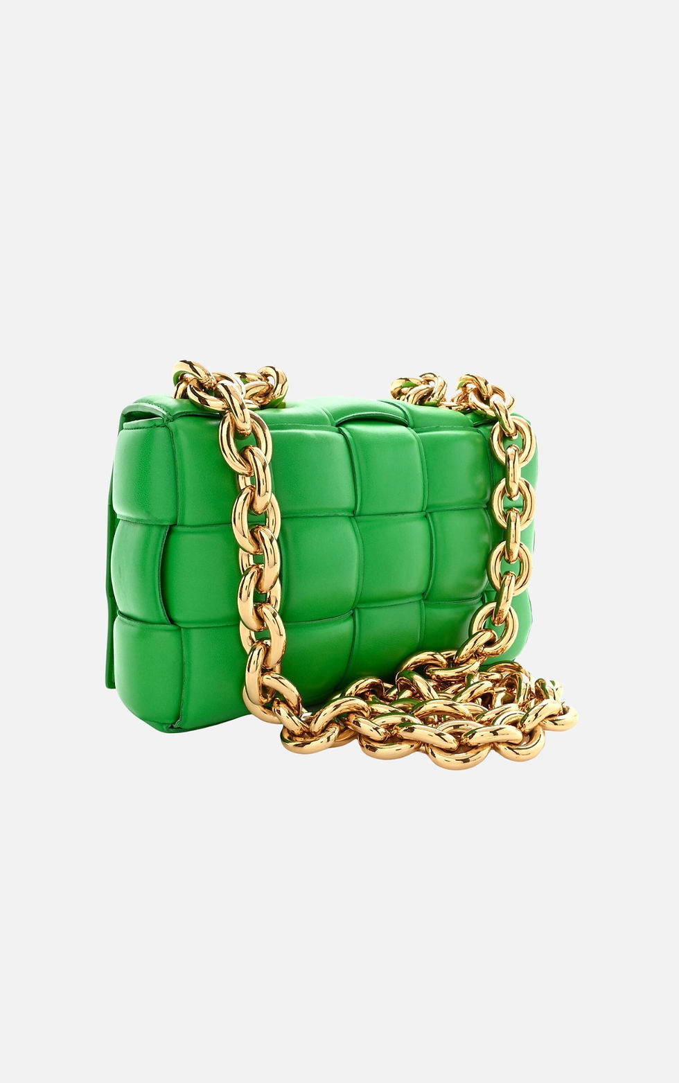 Thumbnail: Bottega Venveta: Lambskin Maxi Intrecciato Padded Chain Cassette Crossbody Bag G