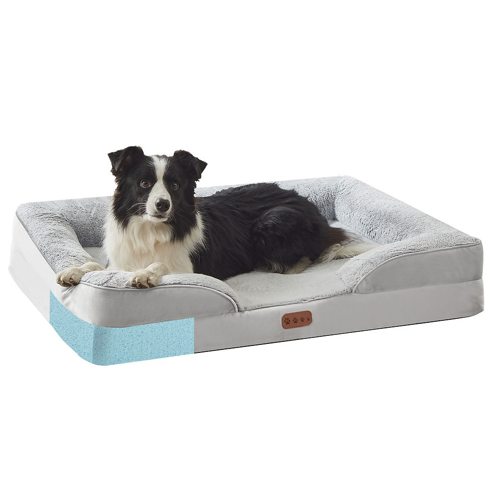 Thumbnail: Orthopedic Memory Sponge Dog Bed with Universal C-Type Armrest Removable Pet Sof