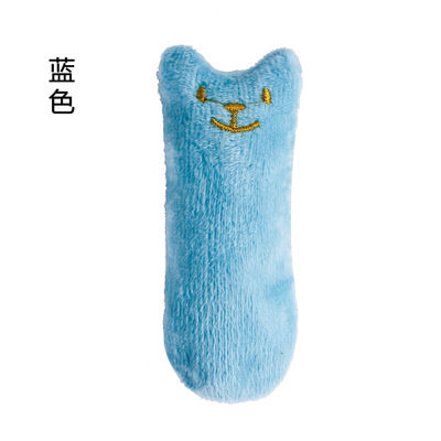 Thumbnail: Blue plush catnip toy for kitten teeth grinding