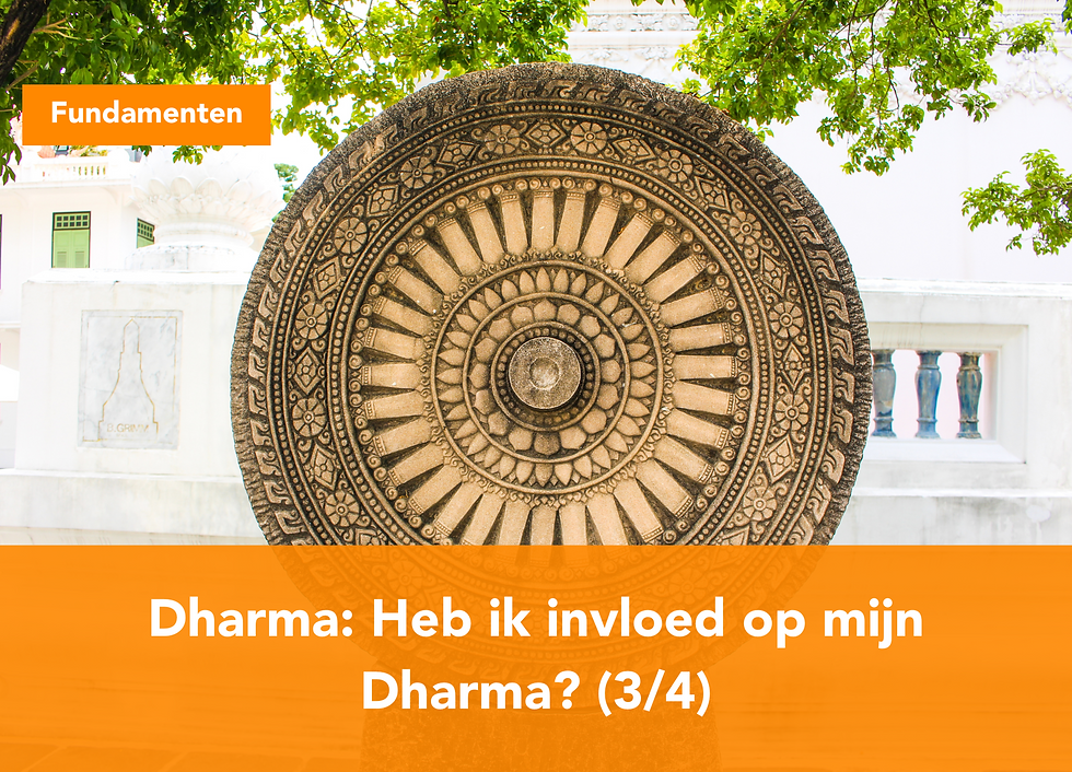 Dharma: Heb ik invloed op mijn Dharma? (3/4)