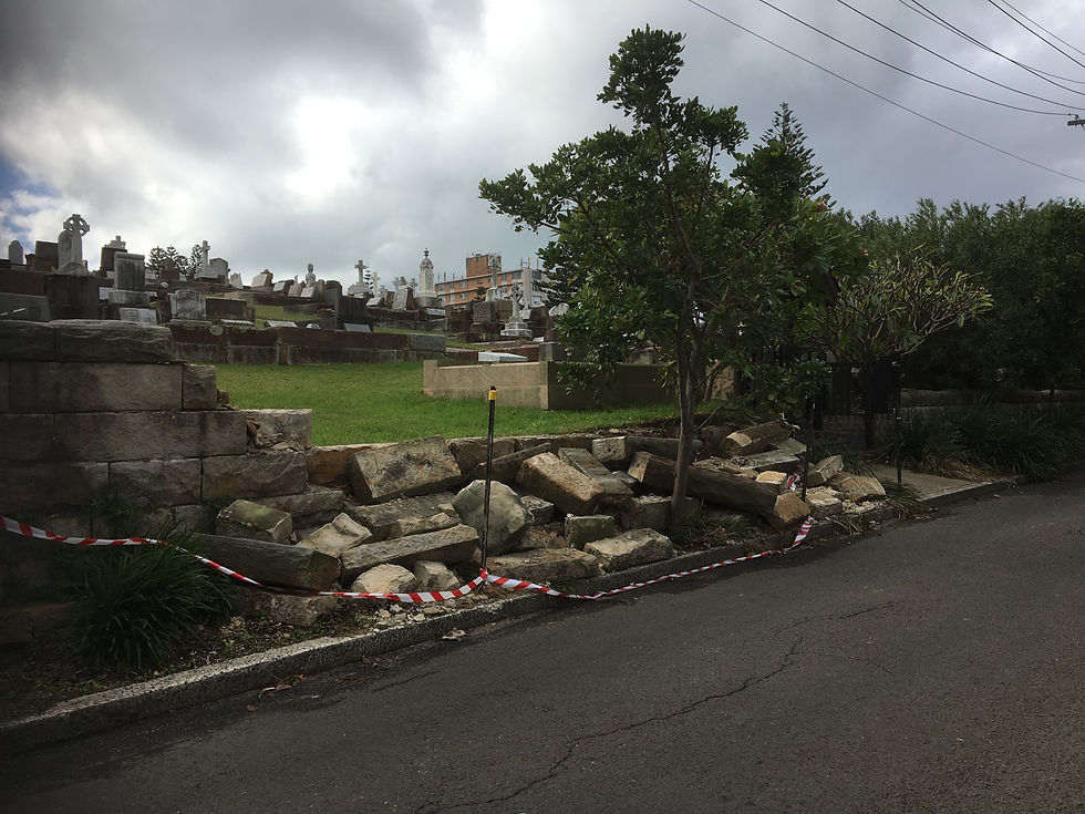 Burge Street wall Collapse