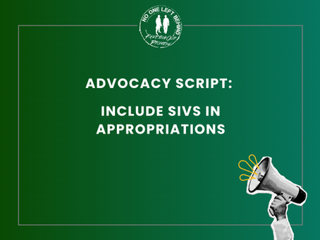 Script: Include Afghan SIVs in Appropriations