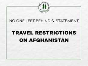 No One Left Behind Commends Continued Support for Afghan Allies, Urges Action for Those Left Behind