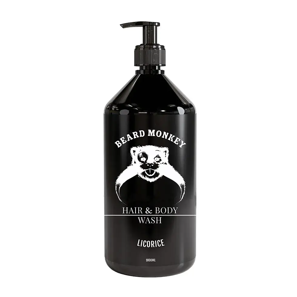 Beard Monkey Hair & Body Wash - Licorice, 1000 ml
