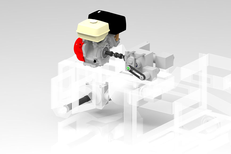 Powertrain 3D View with Clear Frame
