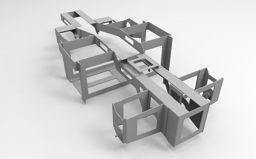 Sweeper Frame Rear 3D View