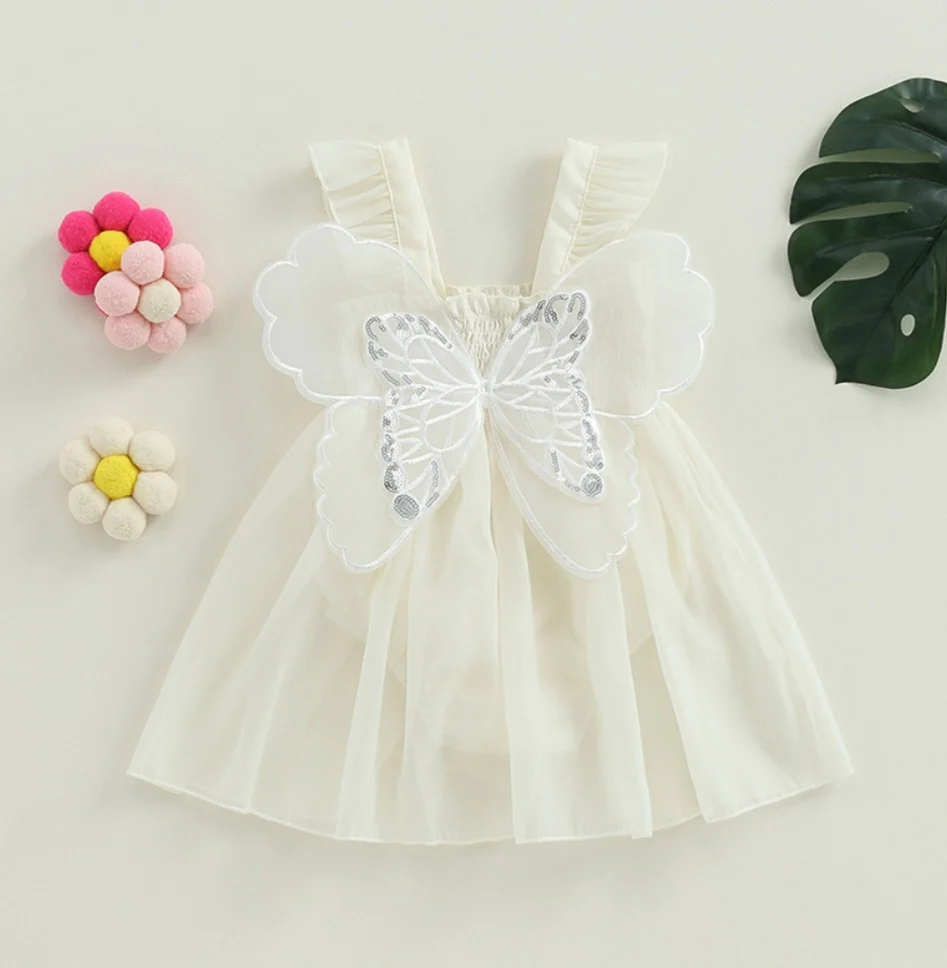 Butterfly romper cheap dress