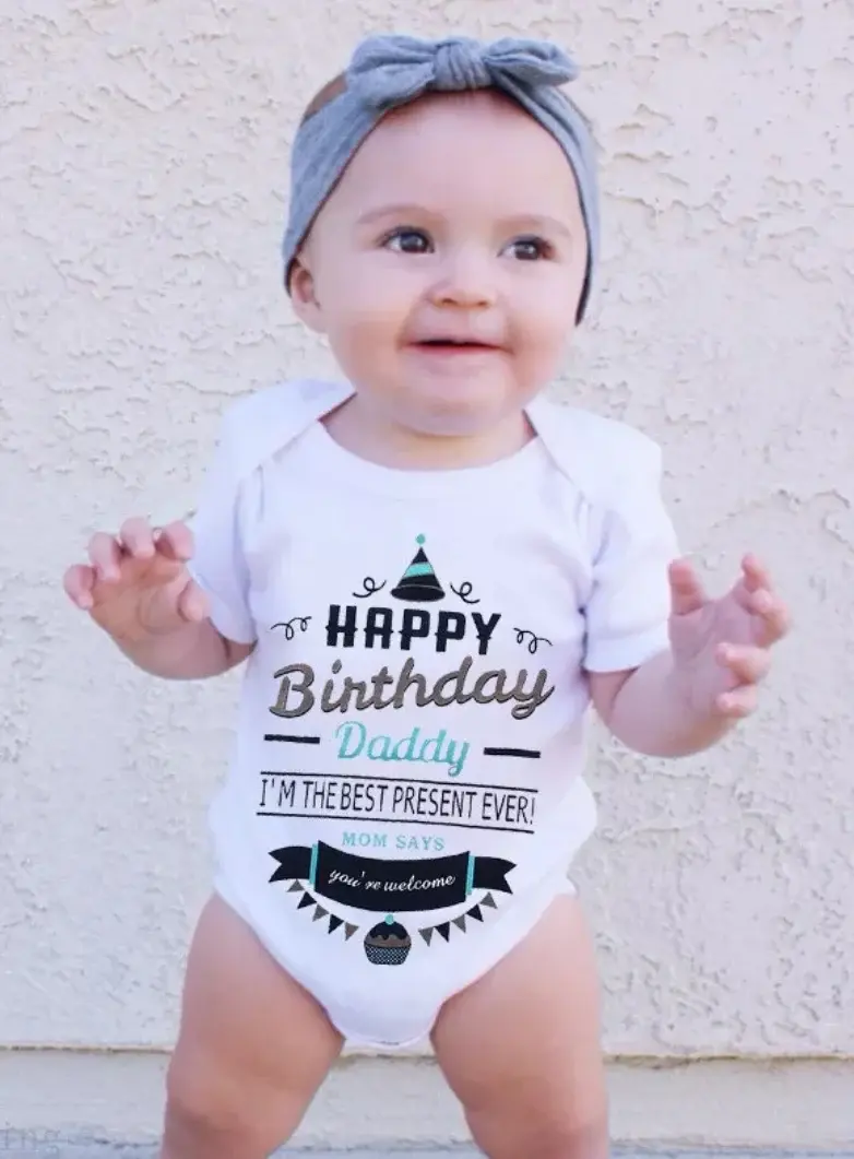 Happy birthday daddy romper shop
