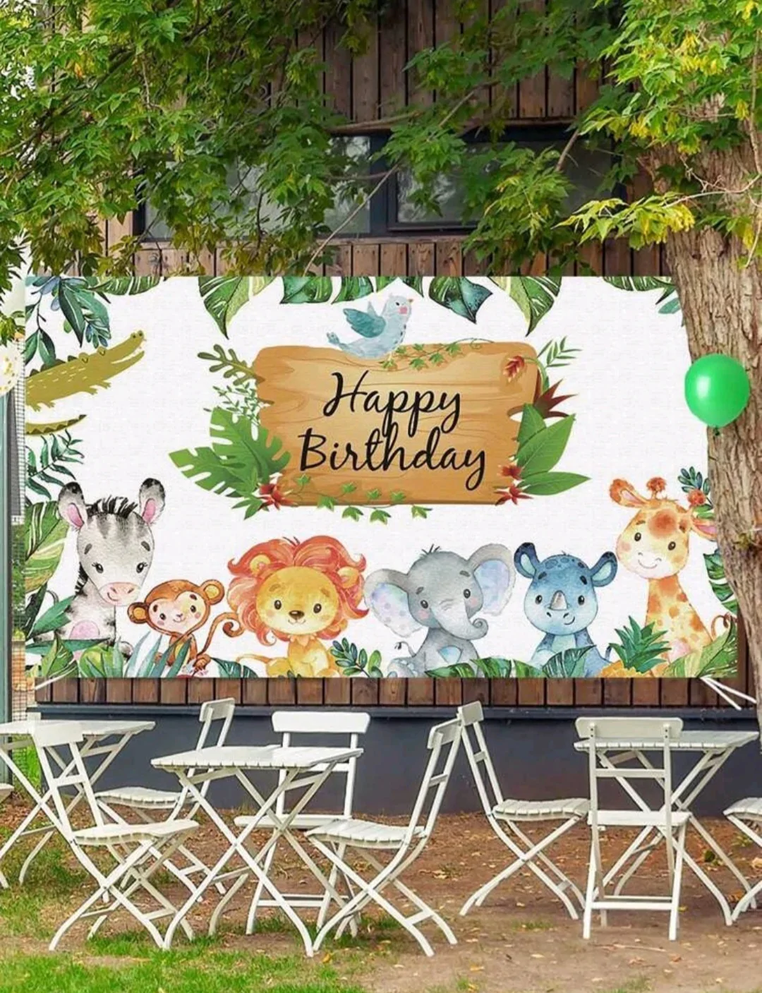 Safari Animal Backdrop OliMeh babygoods