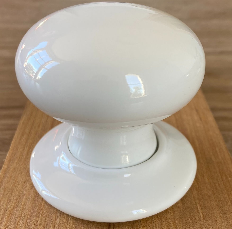 White Porcelain Mortice Rim/Knob