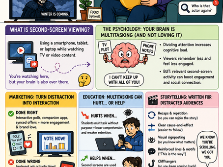 Attention Becomes a Split Resource: Second-Screen Viewing