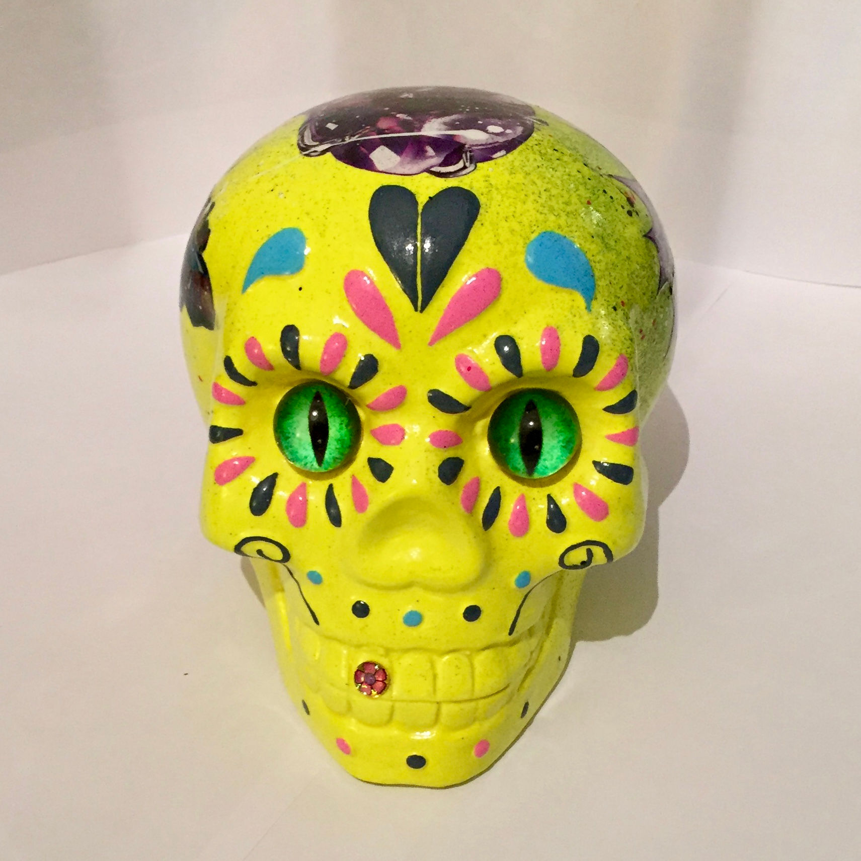 Sculpture Pop art Crâne tête de mort skull