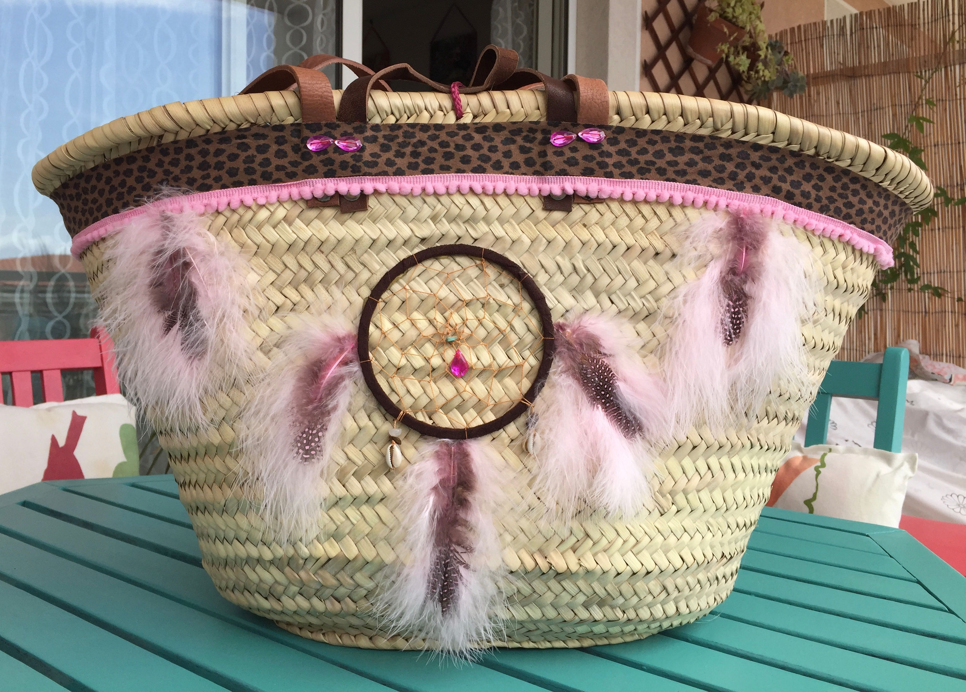 Panier de plage osier