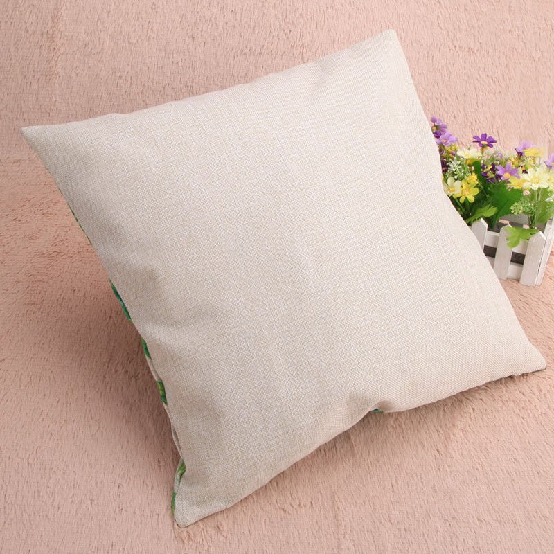Miniature : Housse de coussin vert jungle feuilles