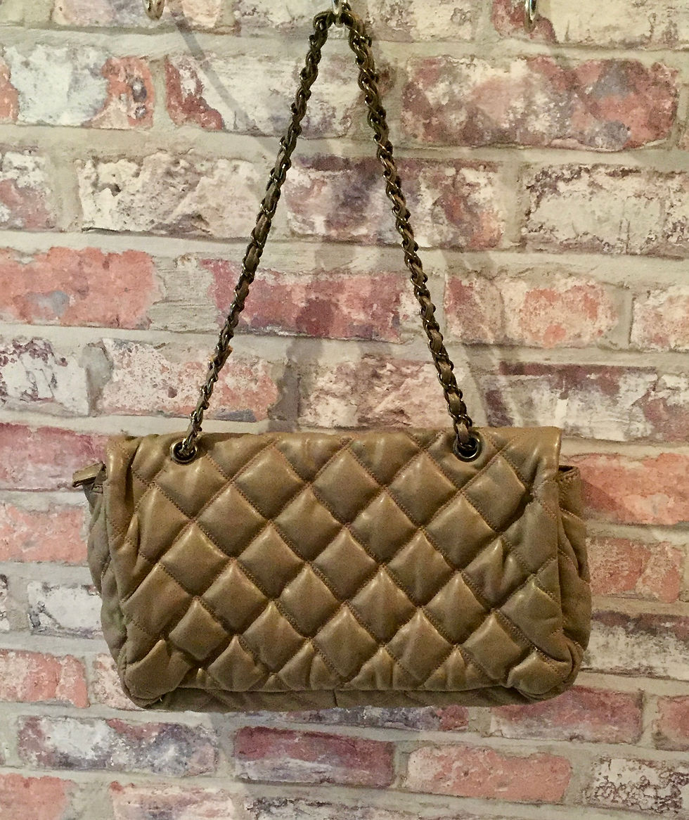 Miniature : Sac à main matelassé customisé verso