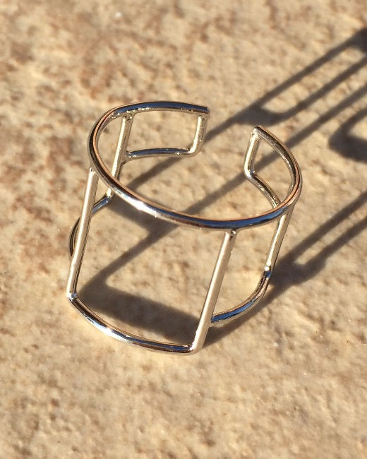 Miniature : Bague géométrique argenté