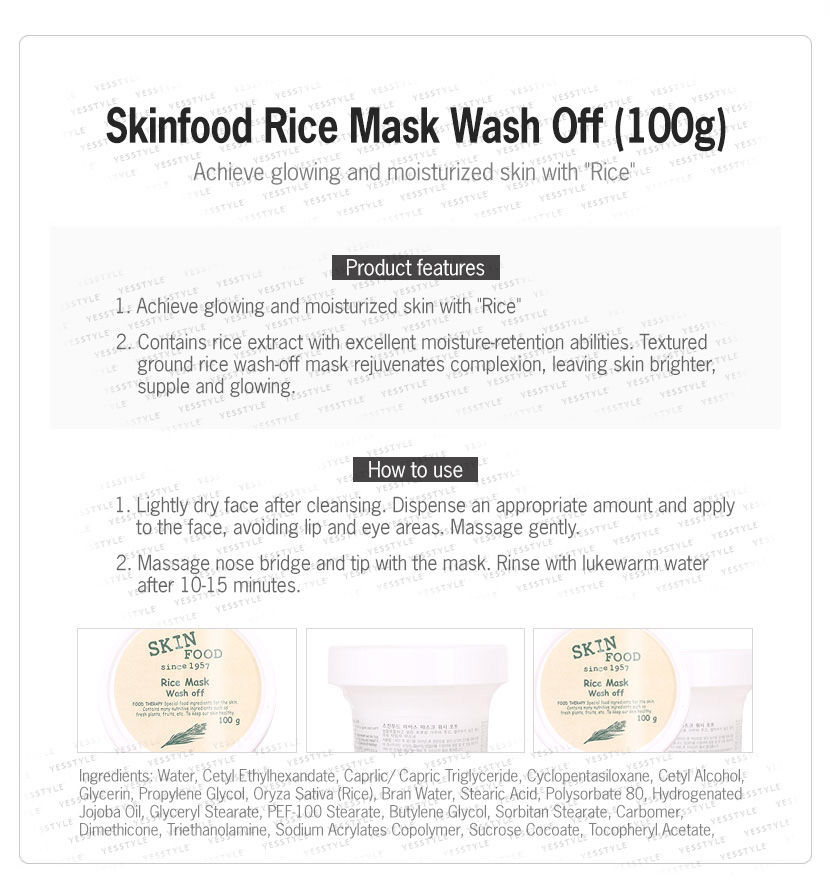 Thumbnail: Skinfood - Rice Mask Wash Off 100g