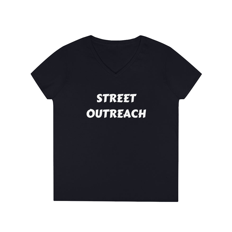 Thumbnail: STREET OUTREACH Womens' V-Neck T-Shirt