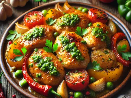 Recette de Poulet Sauté à la Persillade Basquaise !