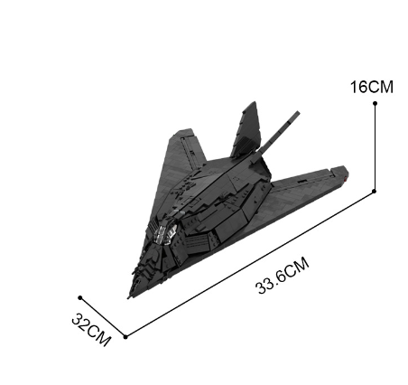 MOC F-117 Nighthawk Fighter Building Blocks Set