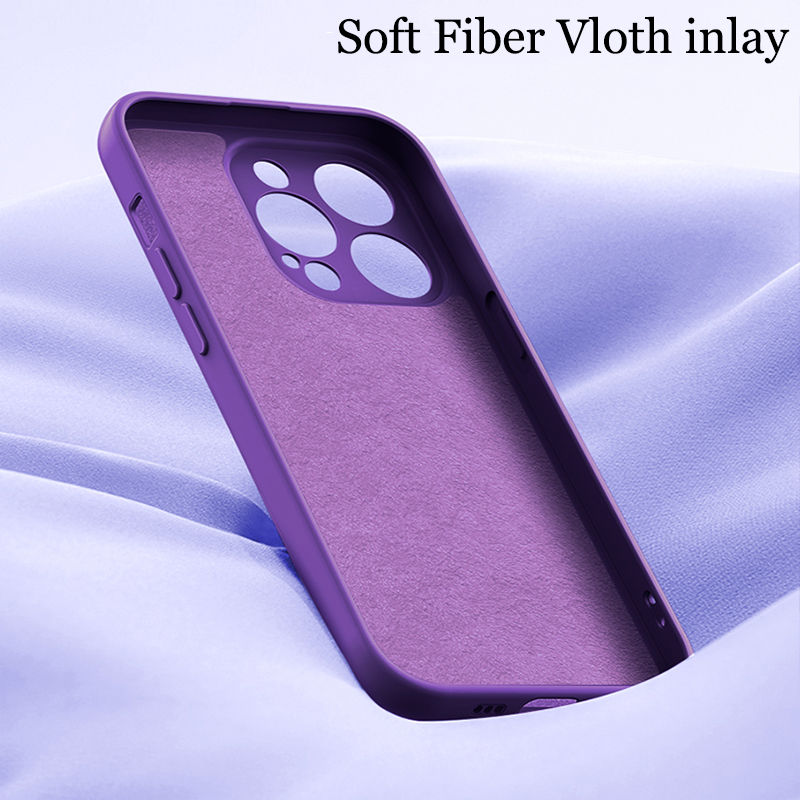 Thumbnail: Astubia Square Liquid Silicone Phone Case for iPhone 11-14