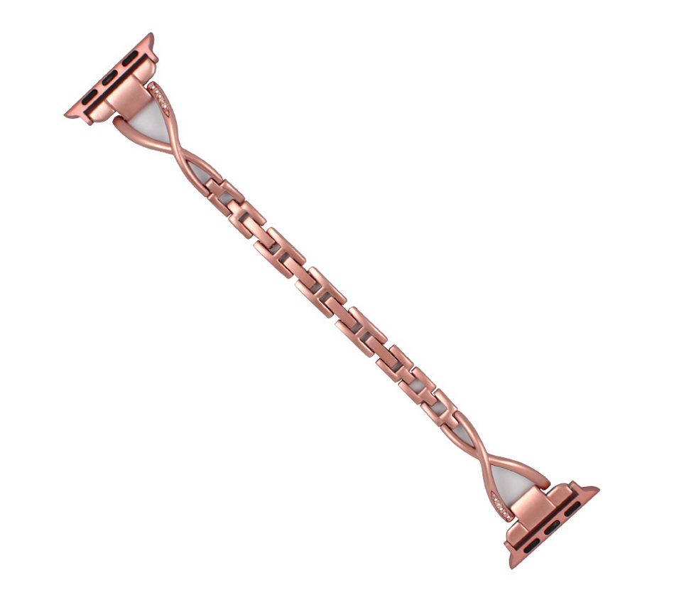Thumbnail: Apple Watch Band X-Type Stainless Steel with Diamonds