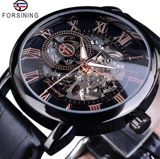 Thumbnail: Men's Hollow Design Mechanical Watch