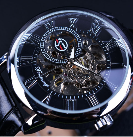 Miniatura: Men's Hollow Design Mechanical Watch