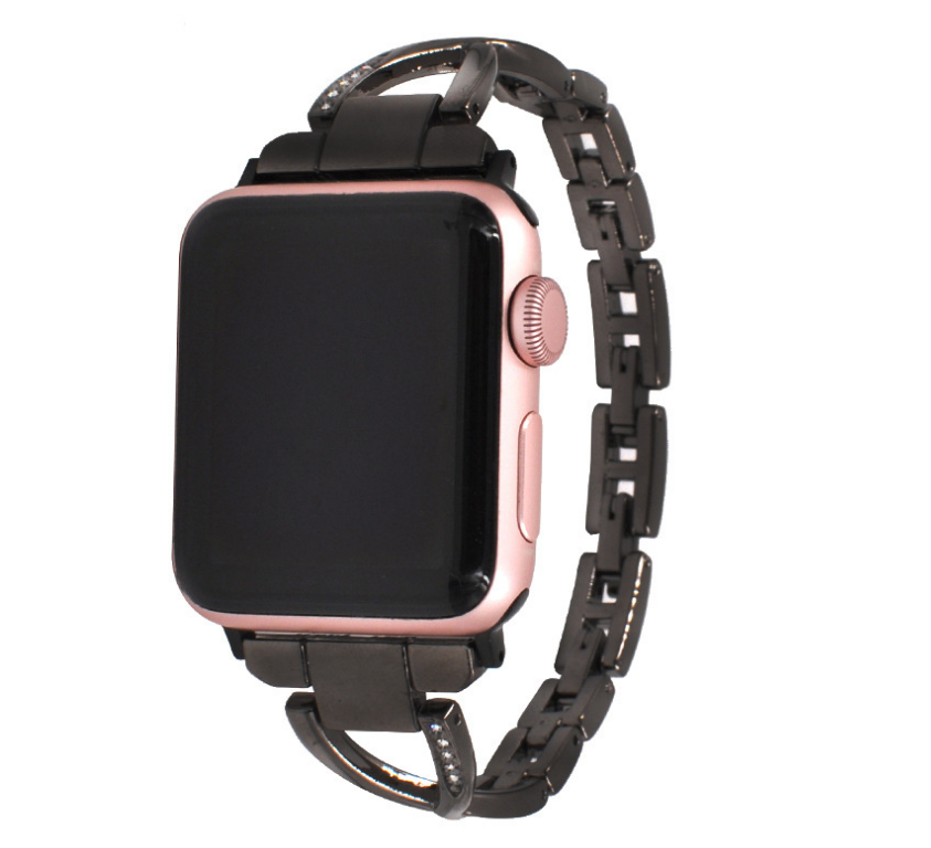 Thumbnail: Apple Watch Band X-Type Stainless Steel with Diamonds