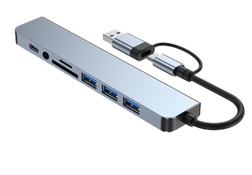 Eight-in-One Laptop Type-C Extension Dock (Single Unit)