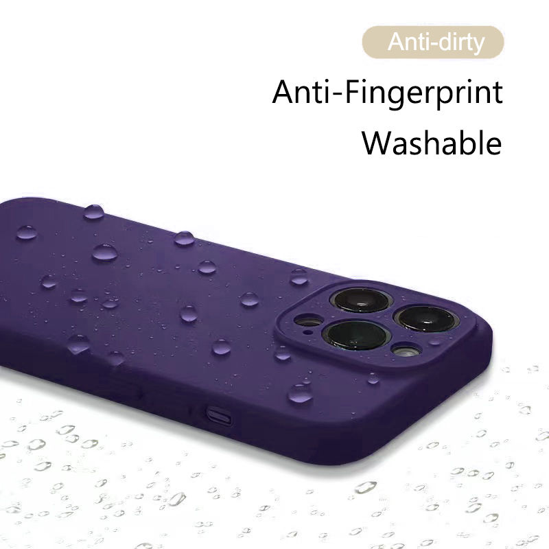 Thumbnail: Astubia Square Liquid Silicone Phone Case for iPhone 11-14